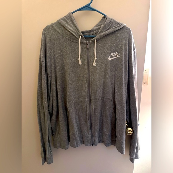 Nike Plus Size Heather Gray Hoodie - Picture 1 of 2